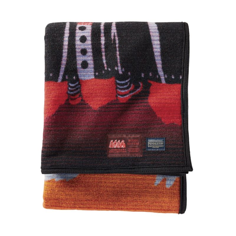 pendleton rodeo sisters blanket rot orange 737704