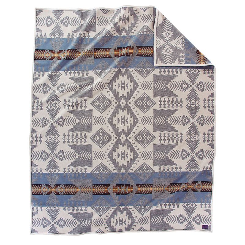 pendleton silver bark blanket grau blau 398821