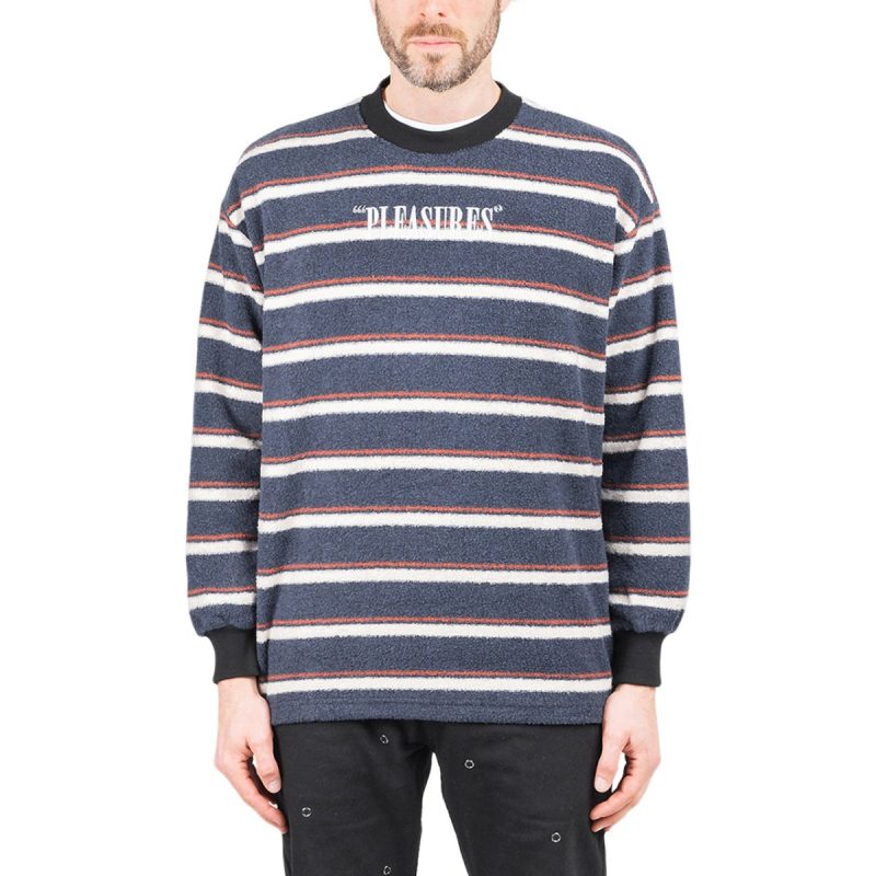 pleasures ace reverse fleece crewneck multi 700736