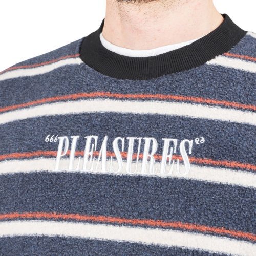 pleasures ace reverse fleece crewneck multi 917904