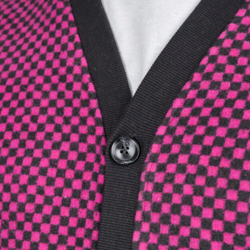 pleasures alliance checkered cardigan lila schwarz 524941