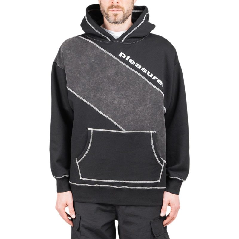 pleasures collapse hoodie schwarz 220415