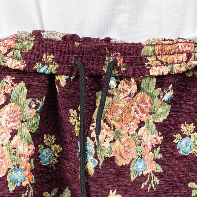 pleasures dejavu floral shorts bordeaux 644315