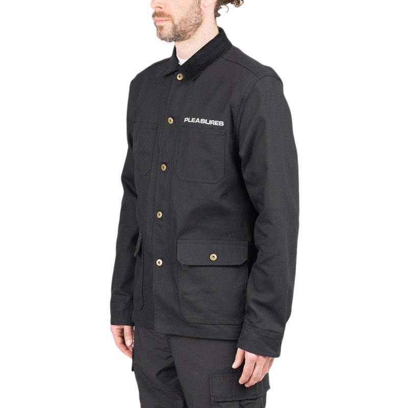 pleasures spike chore jacket schwarz 849559