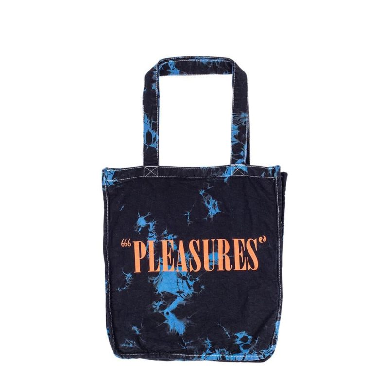 pleasures wavy tote bag schwarz orange 731104