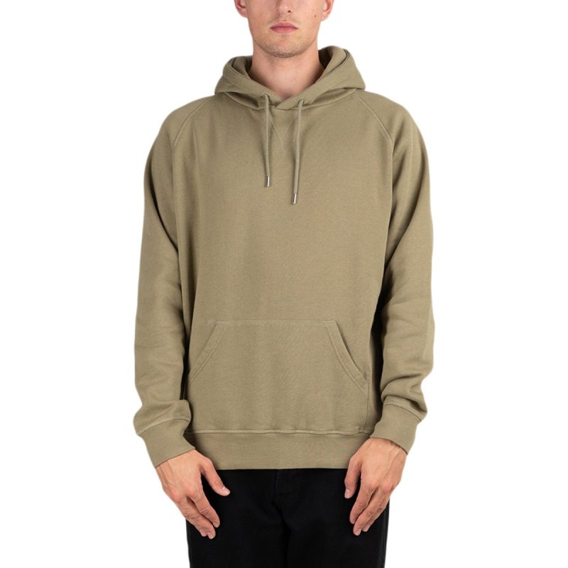 pop trading company logo hooded sweat oliv 637102