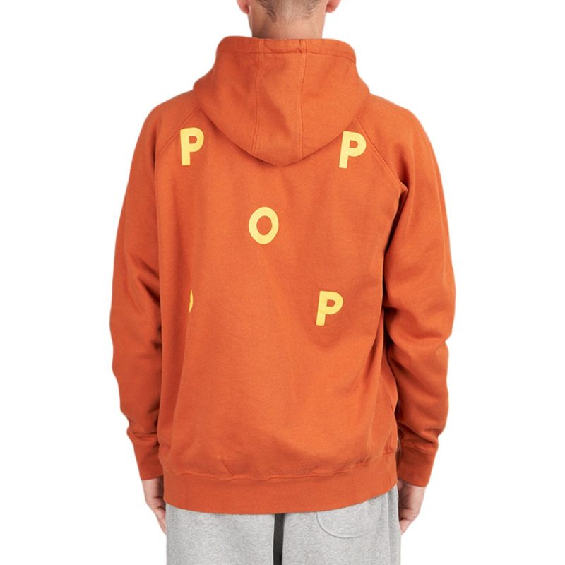 pop trading company logo hooded sweat orange gelb 430797