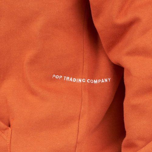 pop trading company logo hooded sweat orange gelb 812688