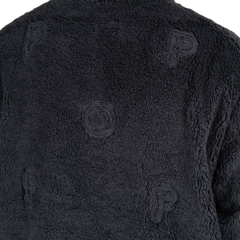 pop trading company plada fleece jacket grau 378571