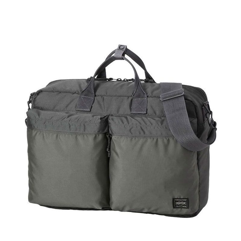 porter by yoshida 3way briefcase grau 381552