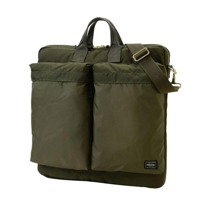 porter by yoshida force series 2way helmet bag olive 374684