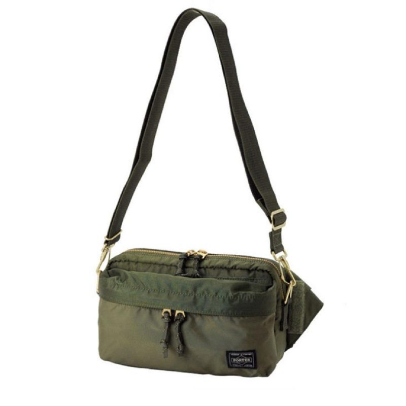 porter by yoshida force series 2way waist bag olive 643503