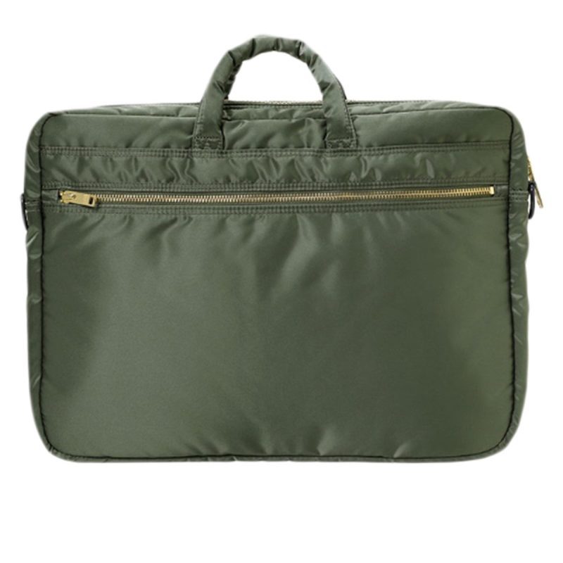 porter by yoshida tanker 2way briefcase olive 386018