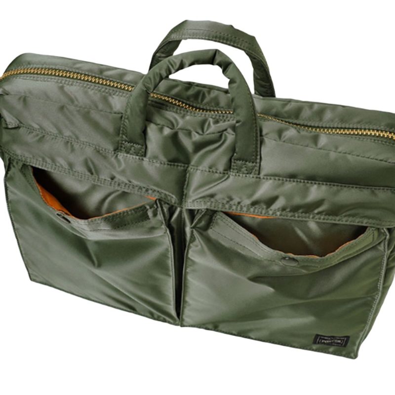 porter by yoshida tanker 2way briefcase olive 938220