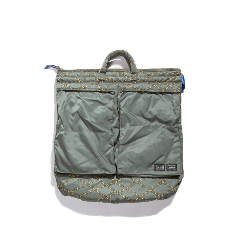 porter by yoshida x aries helmet bag olive 497828