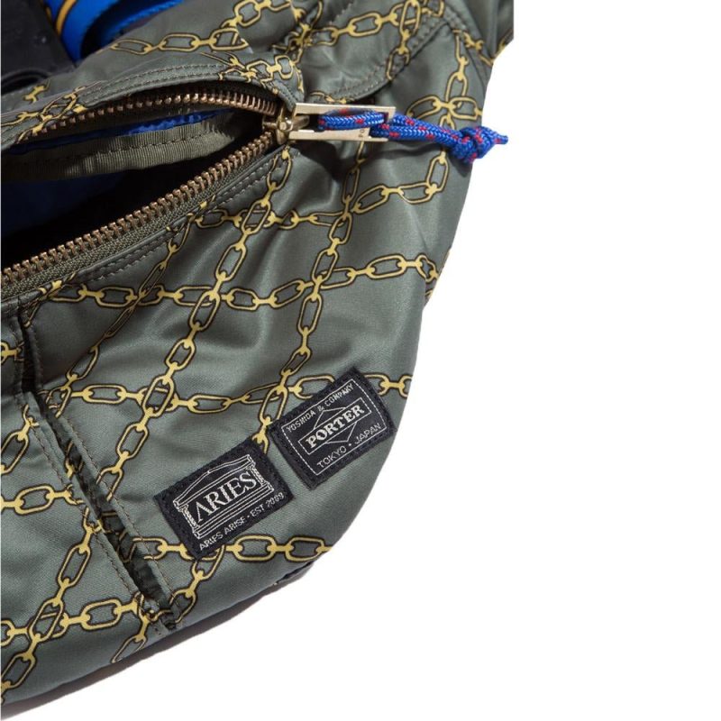 porter by yoshida x aries waist bag olive 373062