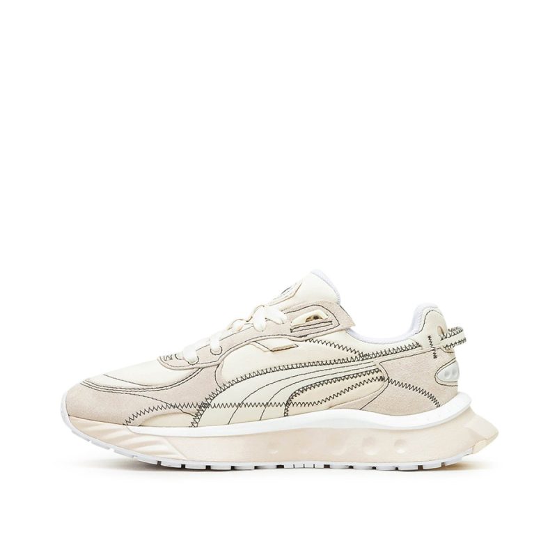 puma wild rider embroidered beige 997245