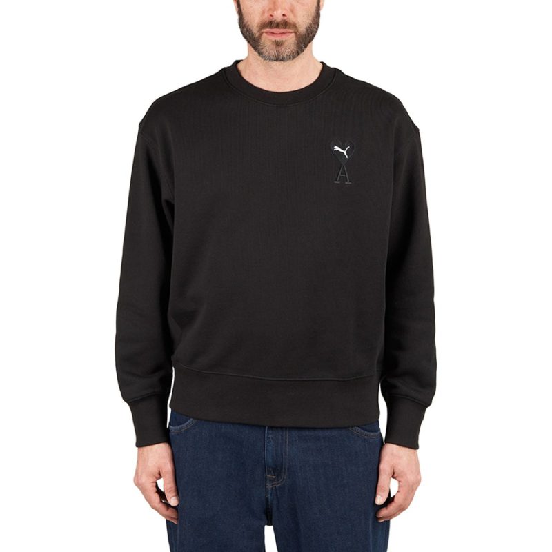 puma x ami paris crewneck sweatshirt schwarz 602743