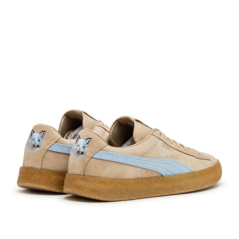 puma x maison kitsune suede crepe beige blau 596406