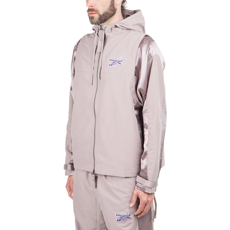 reebok x cottweiler convertible jacket grau flieder 558981