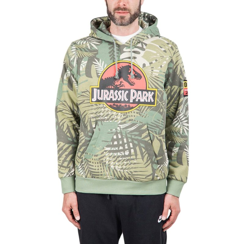 reebok x jurassic park aop hoodie vintage green 624161