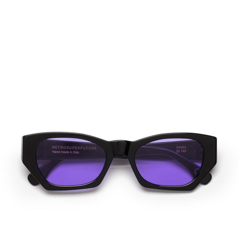 retrosuperfuture amata sunglasses schwarz lila 570292