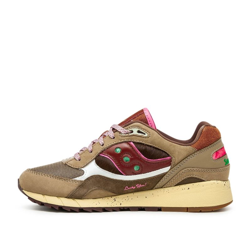 saucony x feature shadow 6000 chocolate chip braun rot 159289