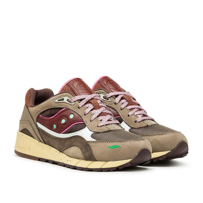 saucony x feature shadow 6000 chocolate chip braun rot 397717