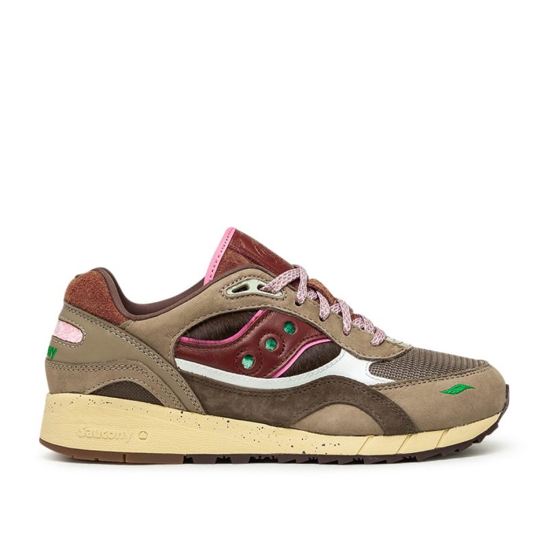 saucony x feature shadow 6000 chocolate chip braun rot 666822