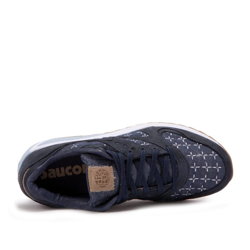 saucony x up there grid 8000 sashiko navy 373279