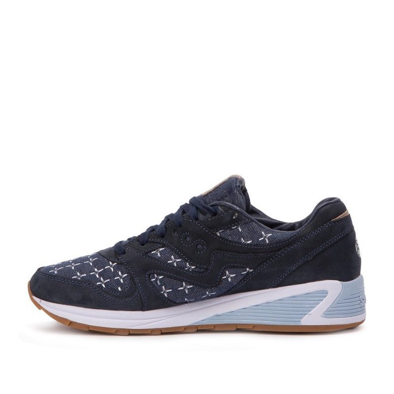 saucony x up there grid 8000 sashiko navy 436725