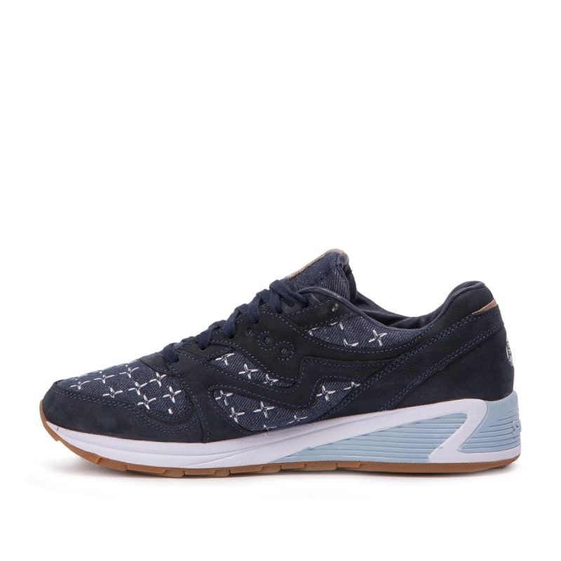 saucony x up there grid 8000 sashiko navy 594884