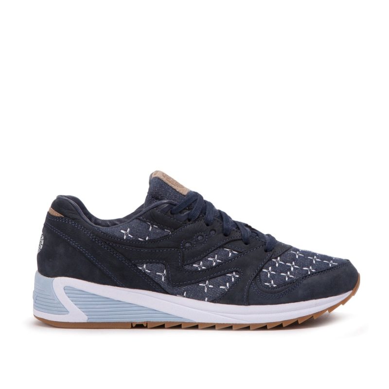 saucony x up there grid 8000 sashiko navy 944475