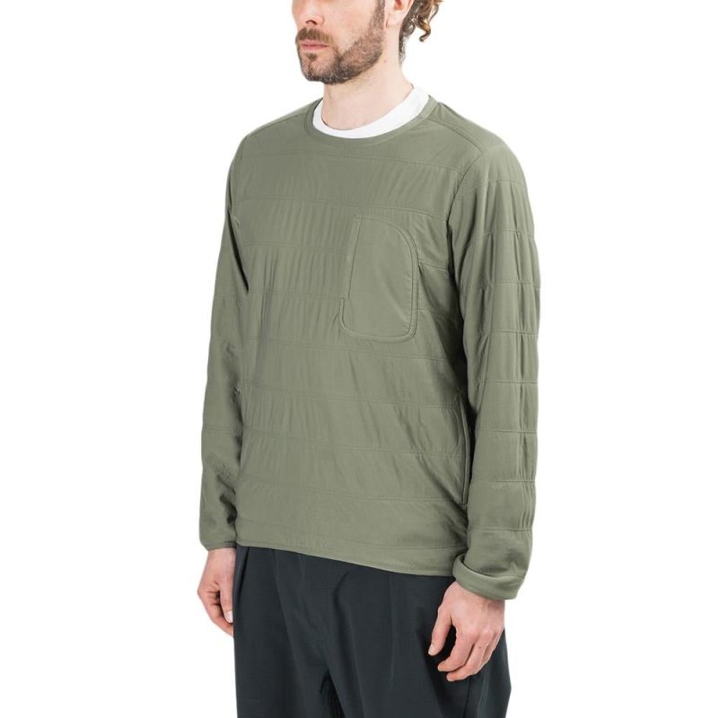 snow peak flexible insulated pullover olive 479394