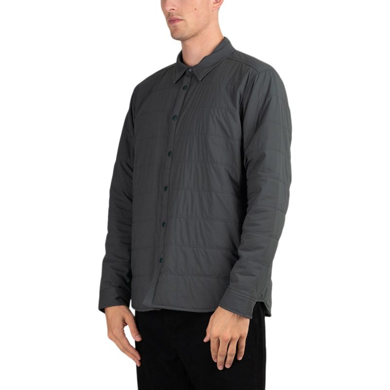 snow peak flexible insulated shirt grun 102476