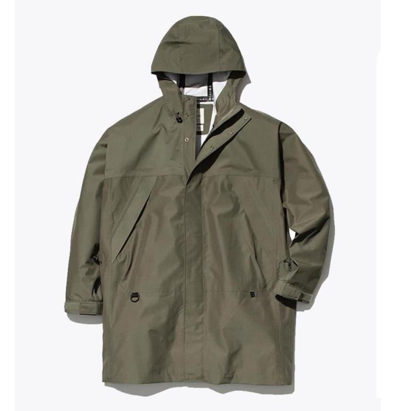 snow peak fr 3l rain coat olive 198904