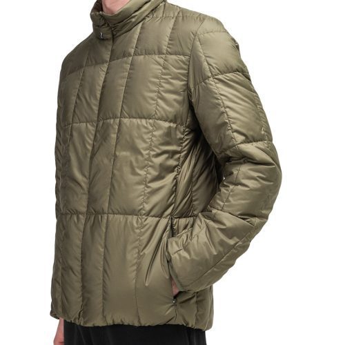 snow peak recycled middle down jacket olive 361454