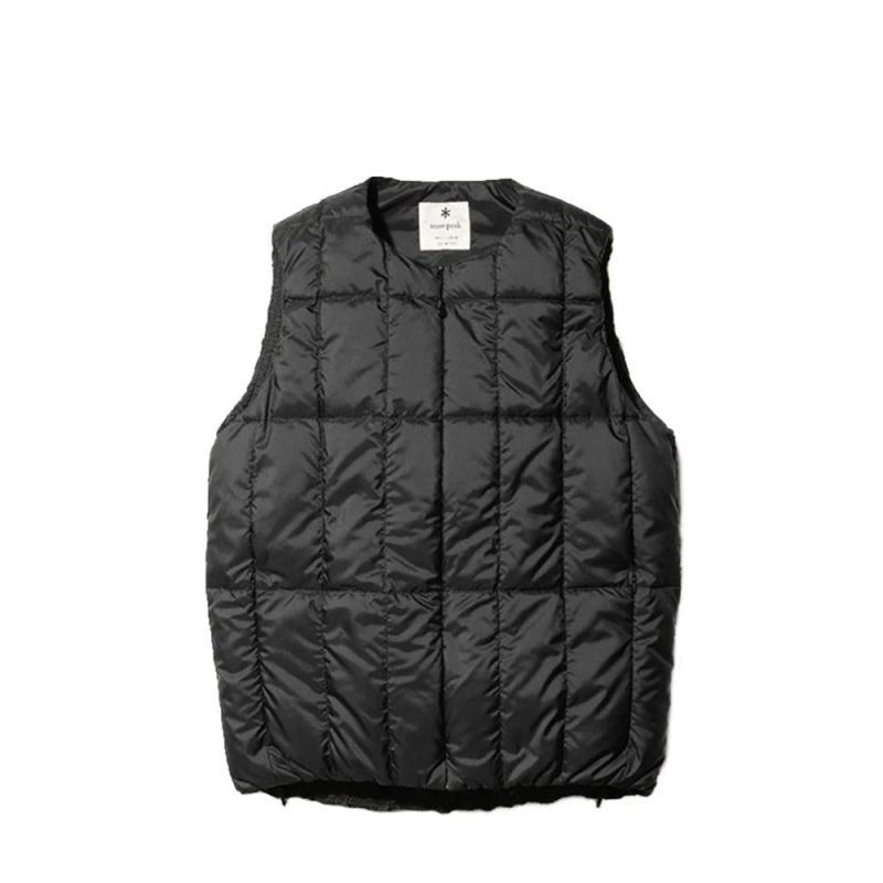 snow peak recycled middle down vest schwarz 244873