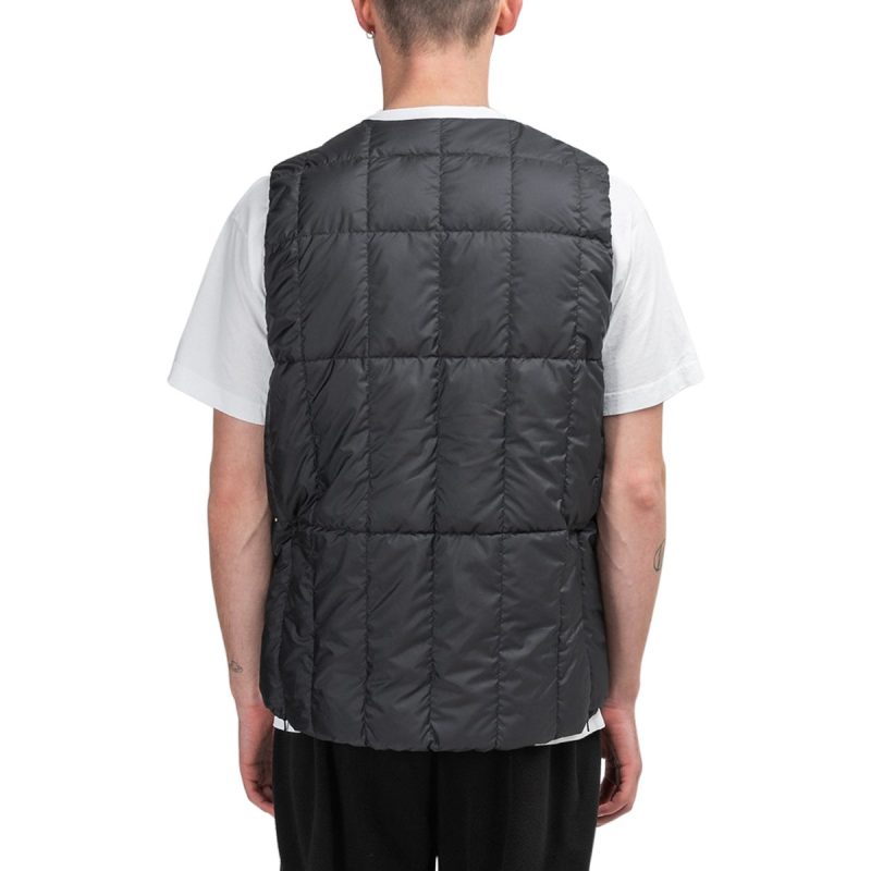 snow peak recycled middle down vest schwarz 302353