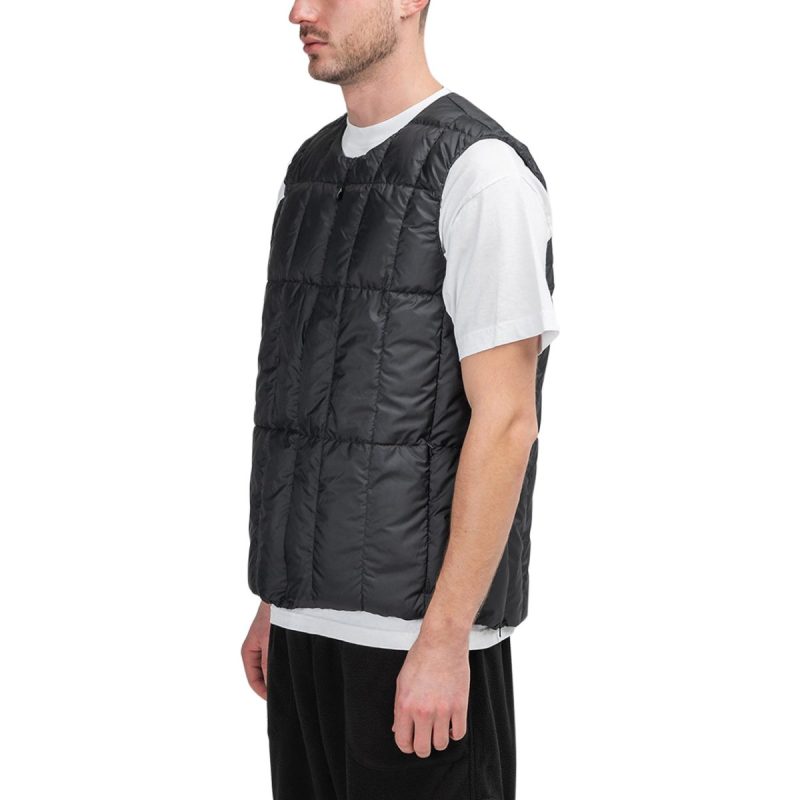 snow peak recycled middle down vest schwarz 345014