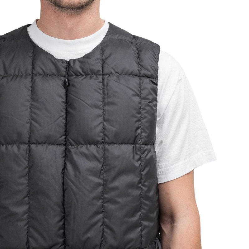 snow peak recycled middle down vest schwarz 467648