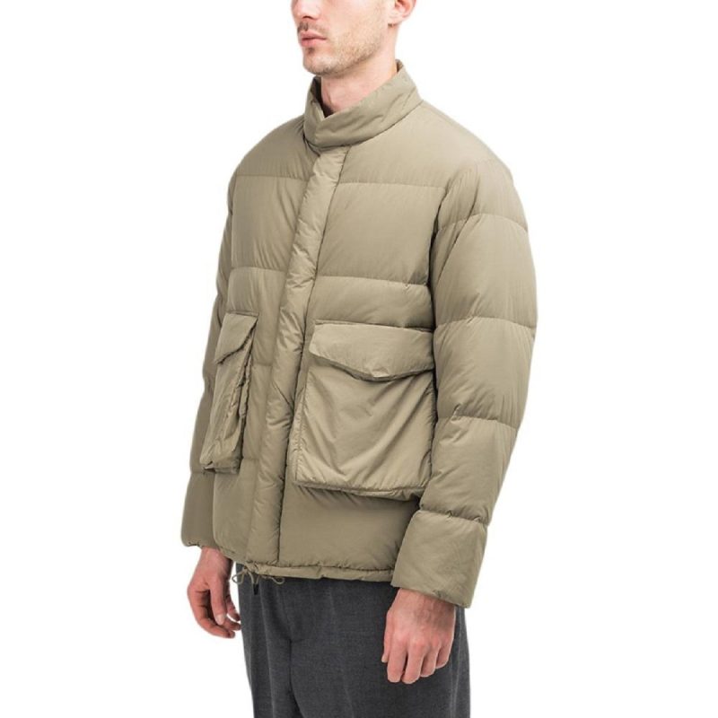 snow peak recycled nylon ripstop down jacket beige 493811