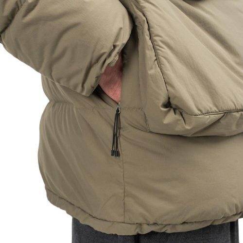 snow peak recycled nylon ripstop down jacket beige 557795