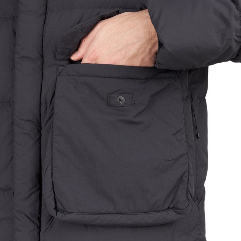 snow peak recycled nylon ripstop down jacket schwarz 395084