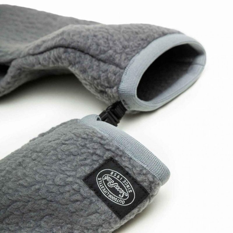 snow peak thermal boa fleece mittens grau 208980