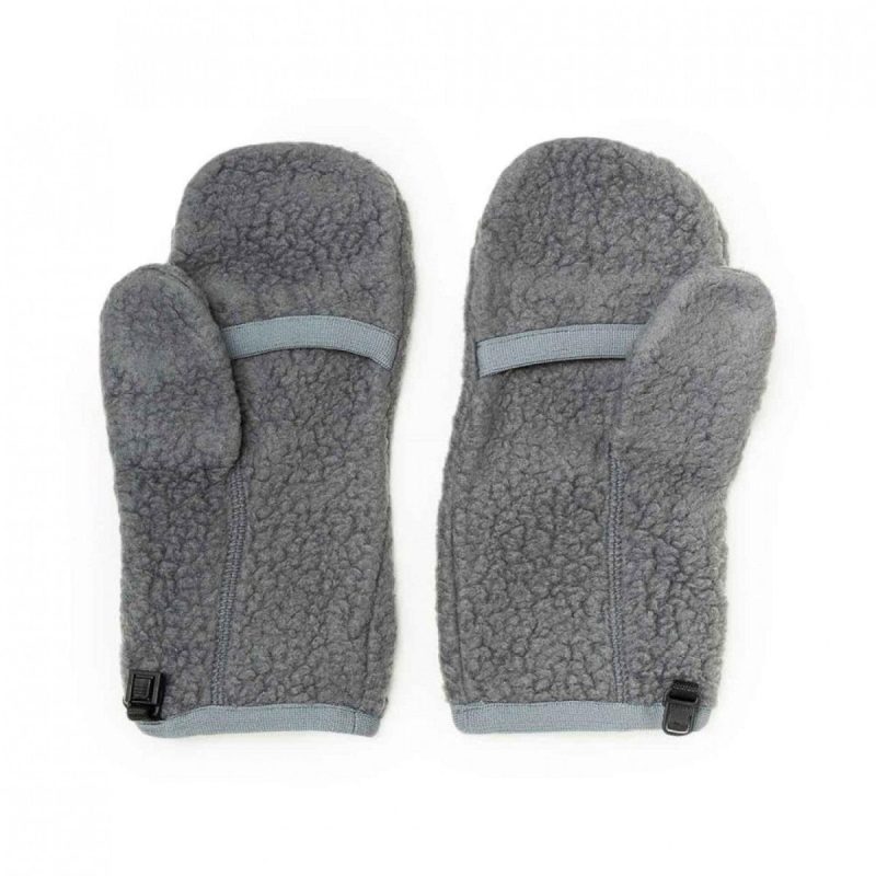 snow peak thermal boa fleece mittens grau 848782