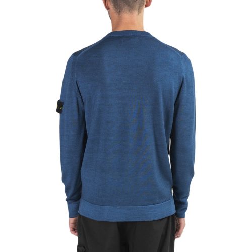 stone island airbrush wool longsleeve blau 313607