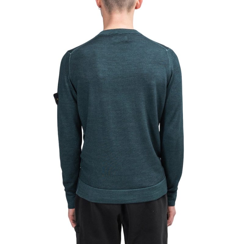 stone island airbrush wool longsleeve dunkelgrun 420835