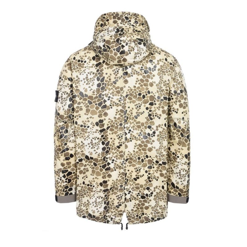 stone island alligator camo light cotton nylon rep beige 113821