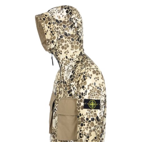 stone island alligator camo light cotton nylon rep beige 341236